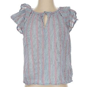 Lilla P Striped Ruffle Sleeve Top